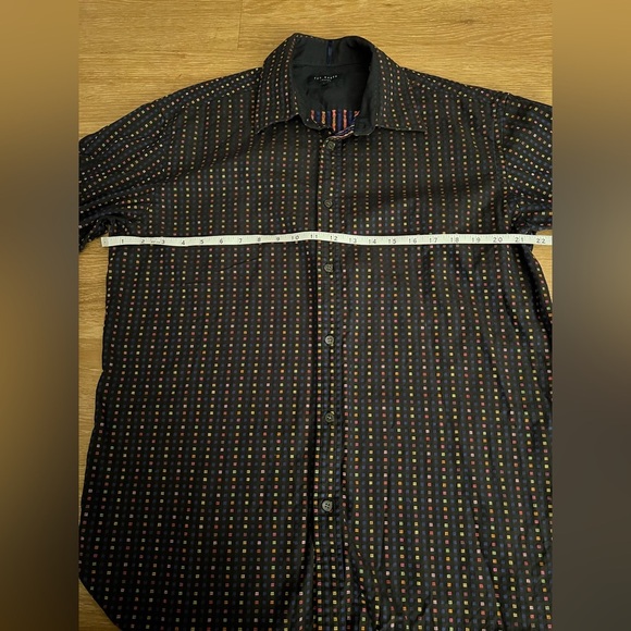 Ted Baker London Black Multicolor Button Down Shirt, size L - Picture 6 of 13